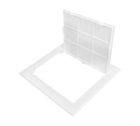 HanOaki Plaque de protection en PVC pour tuyau d'égout pour salle de bain, plomberie, entretien avec grille de ventilation, blanc (200 x 250)