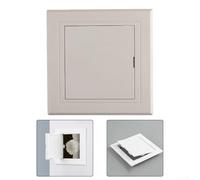 HanOaki Plaque de protection en PVC pour tuyau d'égout pour salle de bain, plomberie, entretien avec grille de ventilation, blanc (250 x 250)