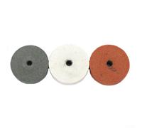 HanOaki Roue de polissage pour meuleuse de 75 mm de diamètre avec alésage de 10 mm pour meuleuse d'établi, meuleuse en céramique (gris)