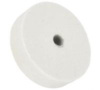 HanOaki Roue de polissage pour meuleuse d'établi 75 mm de diamètre avec alésage de 10 mm pour meuleuse d'établi, travail du métal, céramique (blanc)