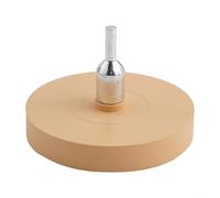 HanOaki Roue gomme en caoutchouc caramel pour perceuse, décalcomanie, retrait de décalcomanie, outil à rayures à basse température, sans danger pour l'acrylique, l'émail, adaptateur jaune, 88 mm