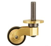 HanOaki Roulettes en laiton pour meubles pivotantes à 360 degrés très résistantes et silencieuses avec vis (T4927)