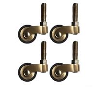 HanOaki Roulettes robustes en laiton massif | 4 pièces avec rotation silencieuse à 360° et roulements | Roues de meubles pour canapé, table, armoire et meubles mobiles