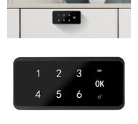 HanOaki Serrure à combinaison pour tiroir et armoire - Serrure à code numérique sans clé pour la sécurité de la maison ou du bureau - Noir (A)