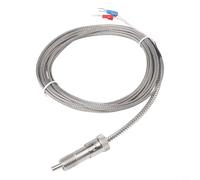 HanOaki Sonde de capteur de température thermocouple de type K | avec ressort de compression pour plage de 0 à 400 °C, câble de 5 m, pour connecteur M12 Press-Fit | Surveillance de la température