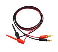HanOaki Sourcingmap Adaptateur banane à crochet pour multimètre Fil de cuivre pur plaqué or Courant 3 A Rouge/noir 1 m 4 mm