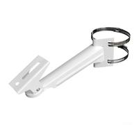HanOaki Support de caméra de vidéosurveillance rotatif à 360 degrés en acier pour intérieur ou extérieur - Installation au plafond - 260 mm - Blanc