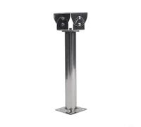HanOaki Support de montage sur poteau en acier inoxydable - Rotation à 360 degrés - Pour caméra de sécurité CCTV - Installation murale en coin - Très résistant - Argenté - 30 cm