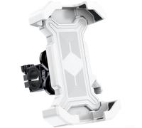 HanOaki Support de téléphone en silicone anti-secousses pour moto, verrouillage One Touch pour navigation sur smartphone (guidon blanc)