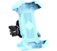 HanOaki Support de téléphone pour moto, vibration, poignée en silicone amortie One Touch Lock pour VTT, scooter pour VTT (guidon bleu)