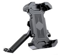 HanOaki Support de téléphone pour moto, vibration, poignée en silicone amortie One Touch Lock pour VTT, scooter pour VTT (rétroviseur noir)