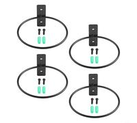 HanOaki Support mural en métal pour pot de fleurs avec coins arrondis et ventilation pour favoriser la santé des plantes en extérieur (12,7 cm)