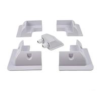 HanOaki Supports de montage pour panneau solaire pour camping-cars, bateaux sans perçage, kit de support ABS résistant aux UV pour surfaces planes (blanc)