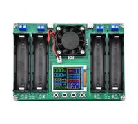 HanOaki Testeur de batterie à 4 canaux | Résistance interne et capacité avec test de cycle automatique | Entrée DC 5 V, refroidissement du ventilateur et protection contre la surchauffe