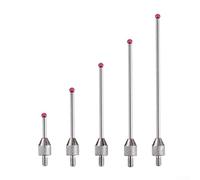 HanOaki Tige d'extension pour indicateur de test, micromètre, jauge de hauteur, filetage M2,5, résolution 0,01, sonde en acier argenté (M2,5 x D2 x L40)