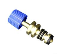 HanOaki Vanne d'alimentation en eau en métal et plastique étanche compatible avec four mural à gaz, accessoires de système de chauffage, installation facile, 58 x 12,7 mm, jaune et bleu