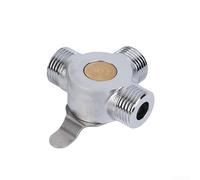 HanOaki Vanne mélangeuse manuelle pour eau chaude et froide, robinet mélangeur d'eau en laiton de 1,27 cm et 0,95 cm avec contrôle de la température réglable, sans plomb et finition chromée pour évier