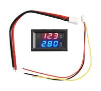 HanOaki Voltmètre ampèremètre numérique LED | DC 0-100 V double affichage rouge/bleu | Plage de courant 10 A/50 A/100 A pour la surveillance de l'alimentation par batterie (DC 0-100 V-50 A)