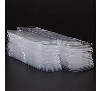 HanOBC 50 PCS 1/64 Scale Model Car Display Case Transparent Toy Car Display Boxes Square Clear PVC Plastic Box 1/64 Protector Clear Cases for Hot Wheels and Matchbox Collectors(50 pièces)