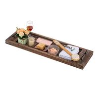 Hanobe Plateau Baignoire Decoratif Bois: Rustique Grand Planche Baignoire avec Poignée Salle de Bain Décoratives Vintage Deco Marron 81cm