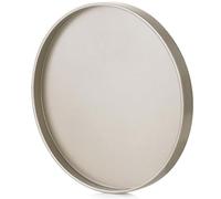 Hanobe Plateau de Service Bois: Rustique Plat Decoratif Rond Petit Marron Cafe Plateaux Perles Boho Mini Table Plats Ferme Deco pour Repas Canapé Cuisine, 30cm