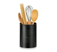 Hanobe Ustensiles Cuisine Porte Couvert: Pot Noir Egouttoir Couvert Range Couvert Vertical de Style Nordique Vintage Ustensiles de Cuisine Inox Robustes et Durables avec Surface Mate Rangement
