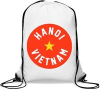 Hanoi Vietnam Sac de gym minimaliste avec cordon de serrage Blanc