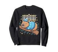 Hanoukka Capybara endormi sur l'étoile de David Mignon Sweatshirt