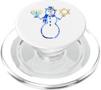Hanoukka Juif Chrismukkah Hanoukka Bonhomme de Neige Menorah PopSockets PopGrip pour MagSafe