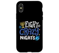 Hanoukka juif Huit Nuits folles Hanoucca Menorah drôle Coque pour iPhone X/XS