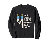 Hanoukka Menorah Art avec Citation Design juif inspirant Sweatshirt