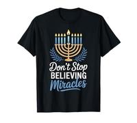 Hanoukka Menorah Croire aux Miracles | l'esprit des fêtes T-Shirt