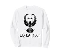 Hanoukka Tikkun Olam Réparation du Monde en hébreu Colombe juive Sweatshirt