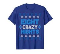 Hanoukka Ugly Sweater Funny 8 Eight Crazy Nights T-Shirt