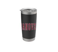 Hanover Virginia Souvenir College Texte rouge Gobelet isotherme en acier inoxydable double paroi