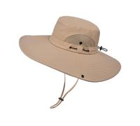 Hanraz Chapeau de safari pour homme - Chapeau de soleil unisexe - Chapeau de pêche respirant - Chapeau tropical - Protection solaire large bord - Chapeau de randonnée - Chapeau de brousse, A09 kaki