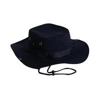 Hanraz Costume de camp de la jungle pour homme - Chapeau de brousse Ranger - Protection UV - Unisexe - Protection solaire - Chapeau de jardin, pêche, randonnée, plein air, A10 Marine, Taille unique