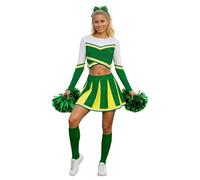 Hanraz Costume de Formule 1 pour femme - Costume de pom-pom girl pour femme - Robe de fantaisie, de fête - Confortable - Costume de carnaval - Robe de danse sexy - Ensemble uniforme de pom-pom girl