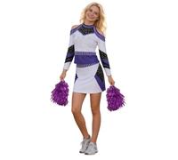 Hanraz Costume de Formule 1 pour femme - Costume de pom-pom girl - Tenue festive à thème - Vêtements sexy - Carnaval - Uniforme - Crop Top confortable - Robe de fête
