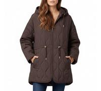 Hanraz Manteau d'hiver pour femme - Long - Léger - Veste d'automne - Veste matelassée élégante et chaude - Veste softshell légère - Parka d'hiver légère - Doudoune d'extérieur, A01 marron, XS