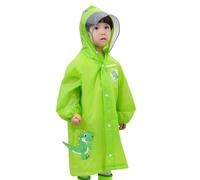 Hanraz Poncho de pluie imperméable pour enfant - Manteau de pluie respirant léger - Réutilisable - Vélo unisexe, Vert menthe., XX-Large
