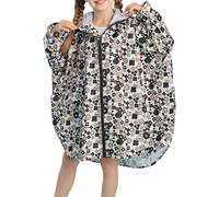 Hanraz Poncho de pluie imperméable pour enfant - Manteau de pluie réutilisable - Unisexe - Léger - Respirant - Pour vélo, gris, 3-6 ans