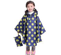 Hanraz Poncho de pluie pour enfant - Imperméable - Léger et respirant - Unisexe - Protection contre la pluie - Pour vélo - Réutilisable, jaune, 6-8 ans