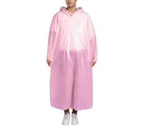Hanraz Poncho de pluie pour enfant - Imperméable - Respirant - Réutilisable - Protection contre la pluie - Unisexe - Léger - Pour vélo, Rose, taille unique