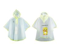 Hanraz Poncho de pluie pour enfant - Imperméable - Respirant - Réutilisable - Unisexe - Protection contre la pluie - Léger - Pour vélo, jaune, 6-7 ans