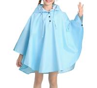 Hanraz Poncho de pluie pour enfant - Imperméable - Unisexe - Respirant - Léger - Protection contre la pluie - Pour vélo - Réutilisable, bleu clair, 3-5 ans