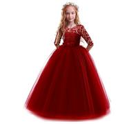 Hanraz Robe de demoiselle d'honneur, rose, Mes commandes, robe de demoiselle d'honneur, dentelle élégante, robe de soirée, de mariage, robe de cocktail, robe maxi en tulle, robe portefeuille