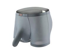 Hanraz String pour hommes Éléphant Plug anal Sous-vêtements drôles pour hommes Vêtements érotiques Lingerie transparente Slip Culotte Thong Lingerie de charme, gris, XL