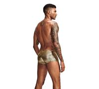 Hanraz String Tanga Hommes Latex Pantalon Cuir - Sous-vêtements érotiques Sexy Plug Anal Sous-vêtements Taille Basse Transparent Swingerclub Tenue Thong, or, XXL