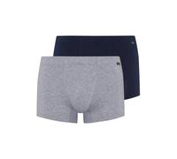 Hanro Boxers ' Cotton Essentials ' bleu foncé / gris chiné, Taille XXL